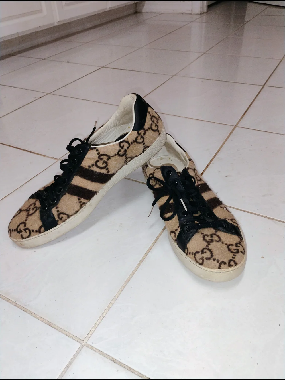 Gucci GG Wool Ace Sneakers